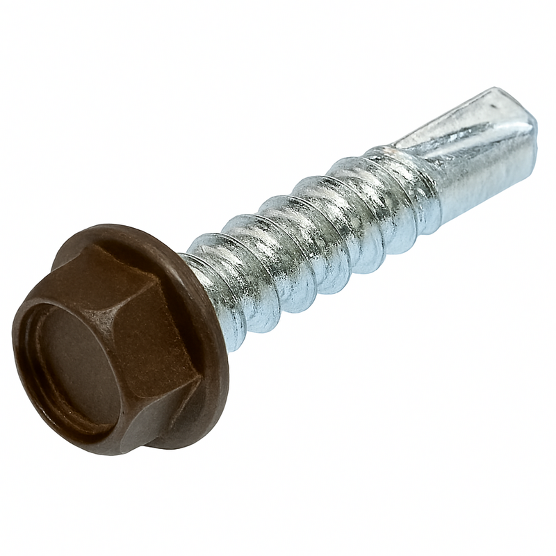 25T75TUX0Z/ALBRN 1/4-14 X 3/4 U/S HWH SDS ZINC PT.ALUMA BRN